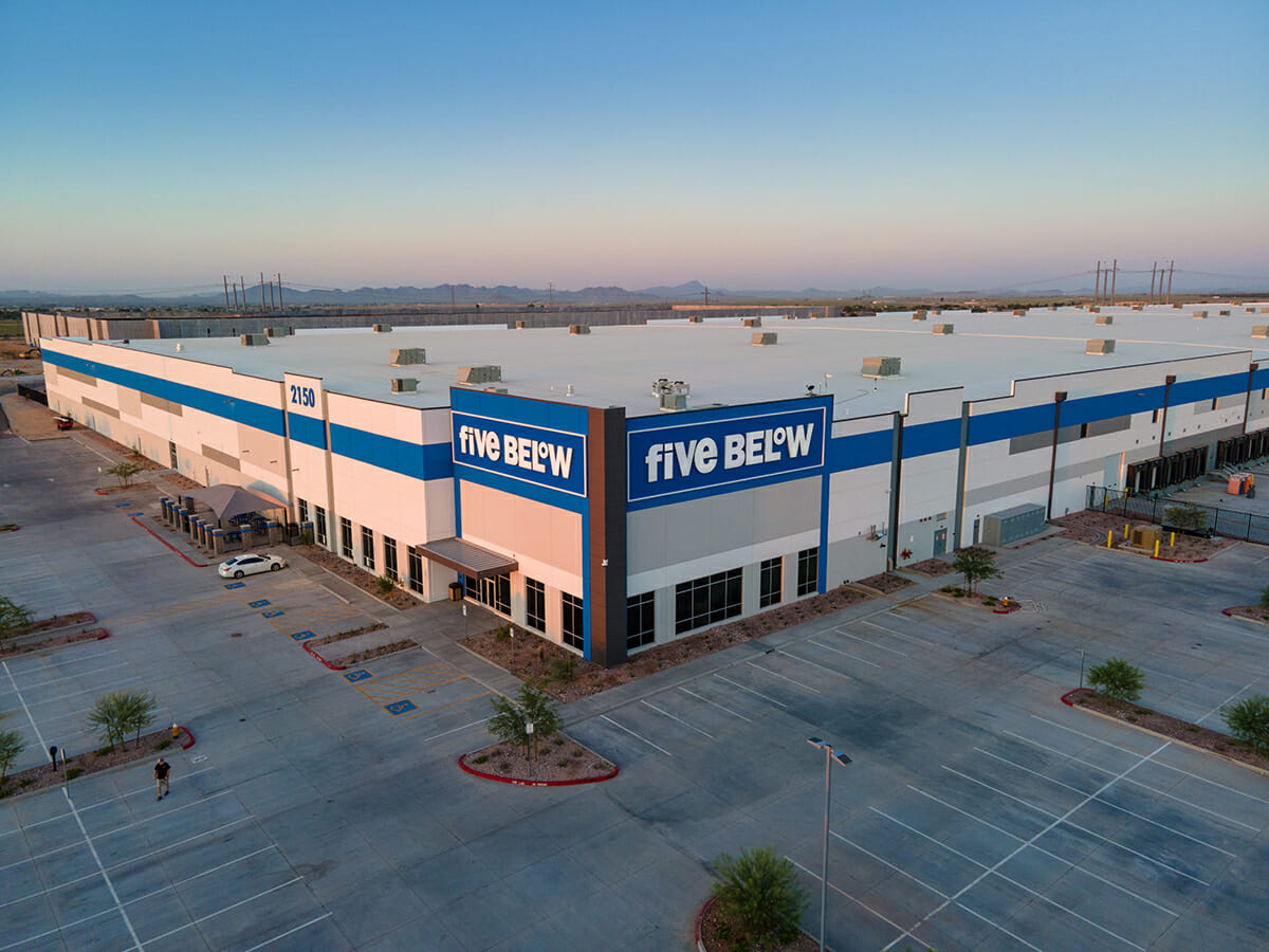 Completed Five Below Distribution Center in Buckeye, AZ ARCO Design