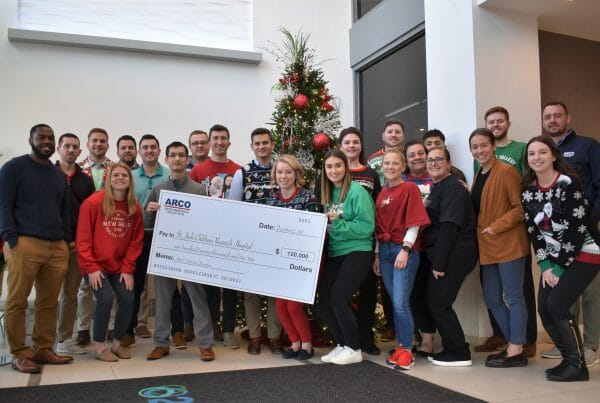 ARCO Design/Build Industrial presents $120,000 donation for St. Jude Children's Research Hospital