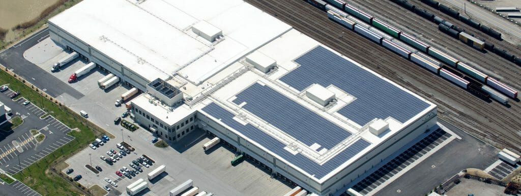 sm_mtc1 warehouse and distribution center aerial photo above building and parking lot