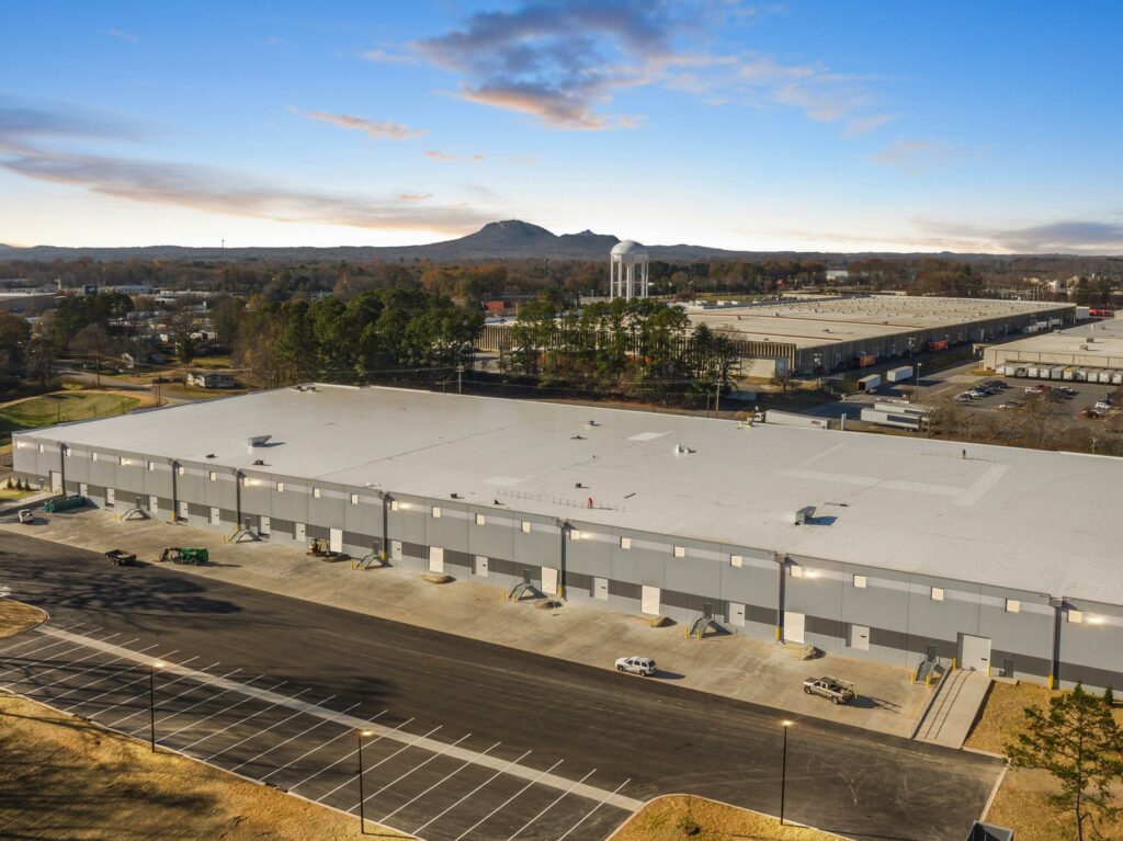 tectonic Tectonic warehouse construction project exterior view
